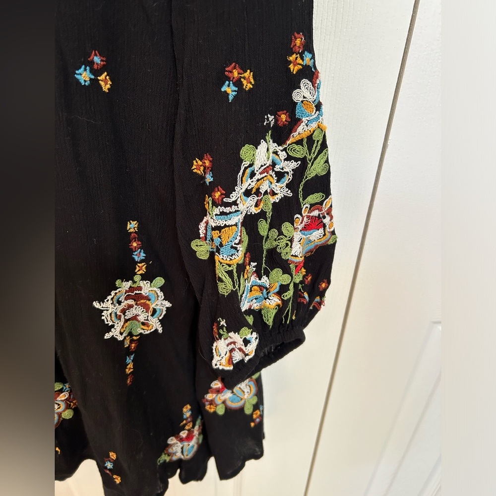 Free People dress with embroidered design
